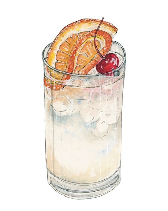 Tom Collins Cocktail Art Print