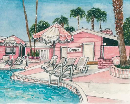 Palm Springs Hotel Art Print