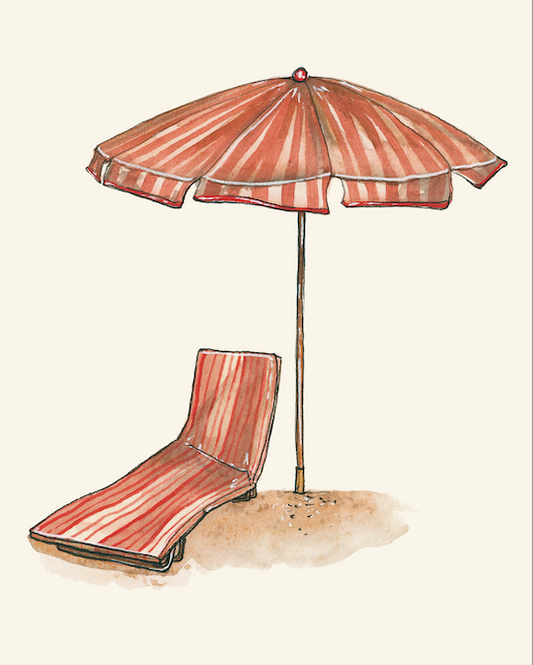 De la Mer Beach Chair Art Print