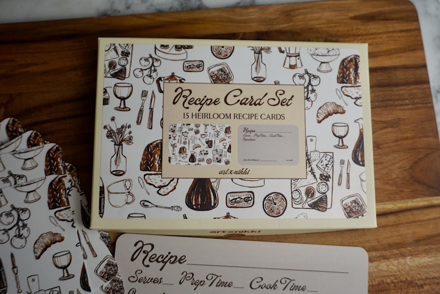 Kitchen Recipe Card Set