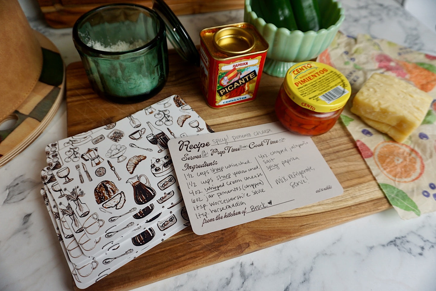 Kitchen Recipe Card Set