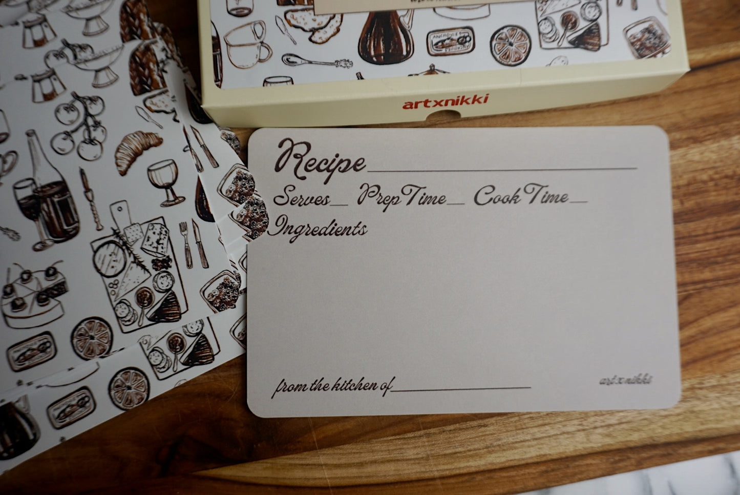 Kitchen Recipe Card Set