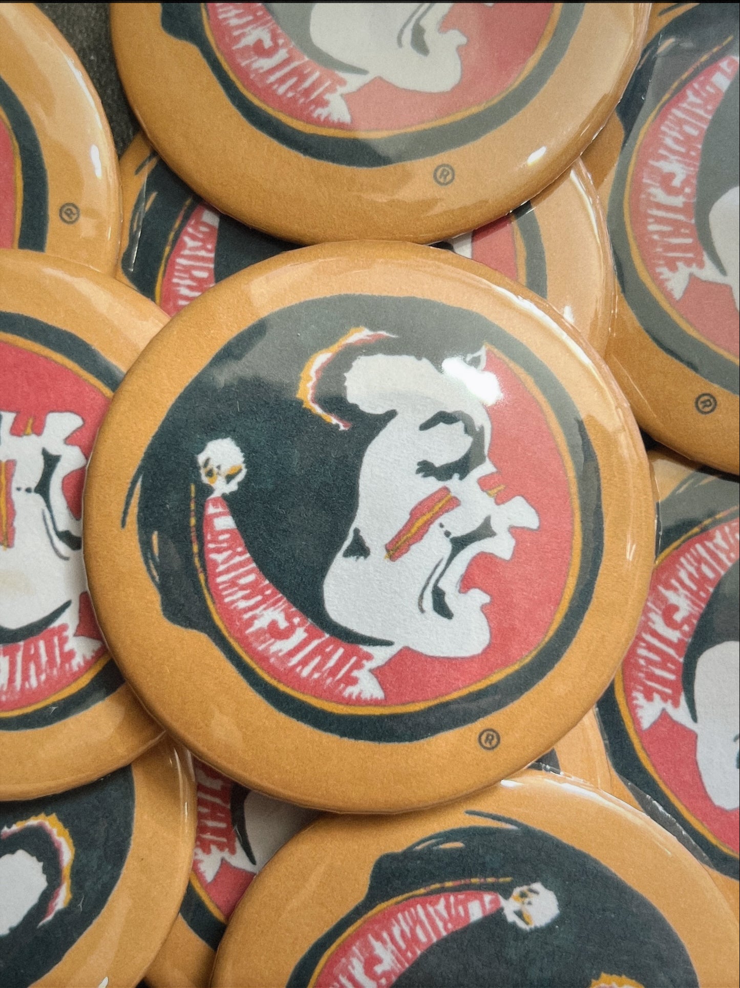 FSU Vintage Seminole Logo Button