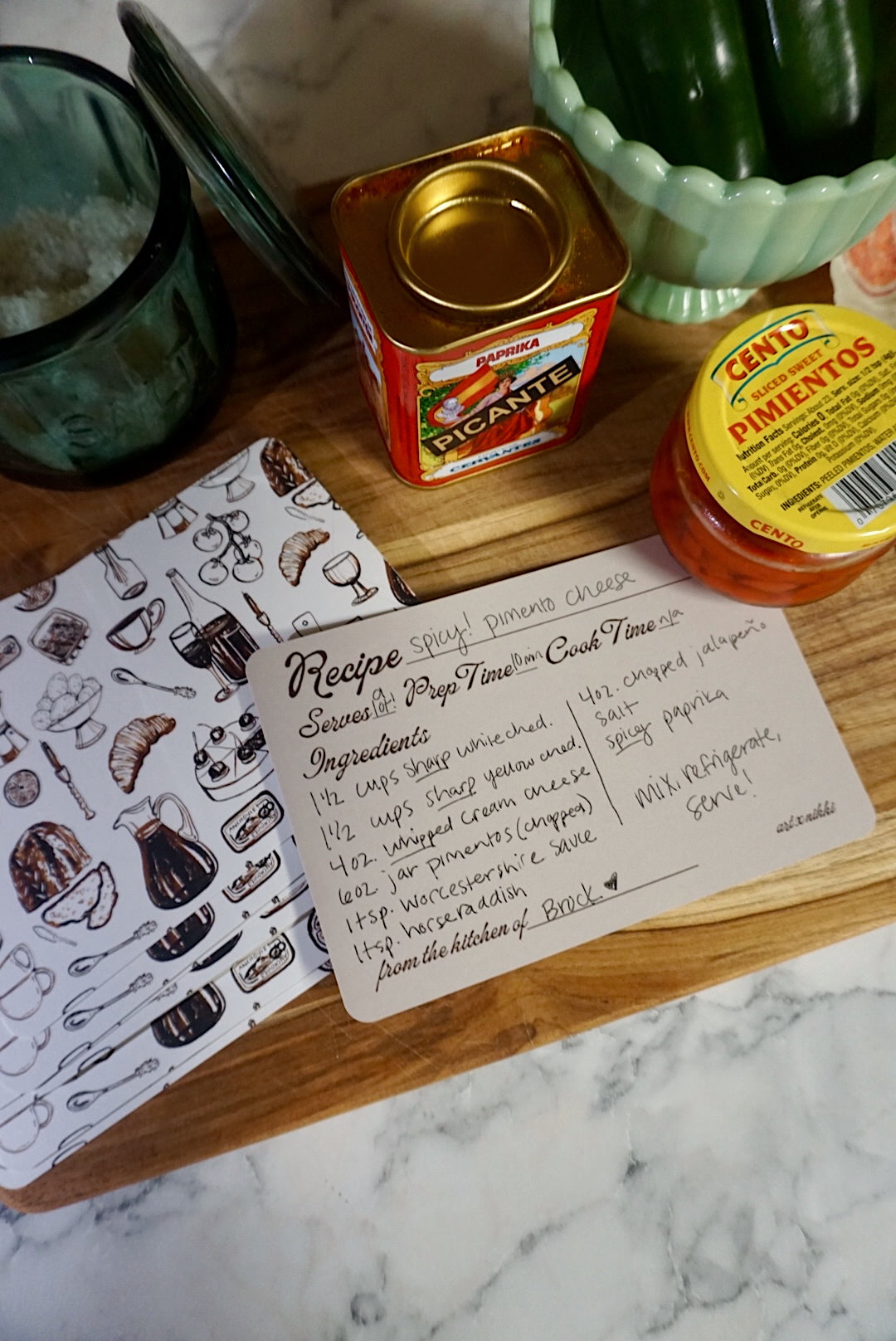 Kitchen Recipe Card Set