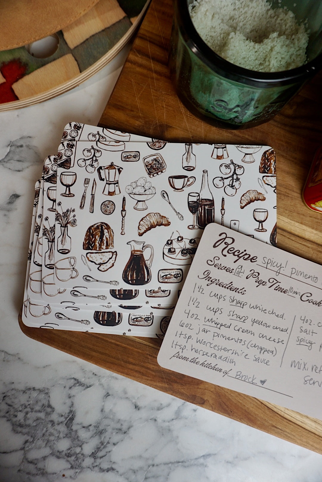 Kitchen Recipe Card Set