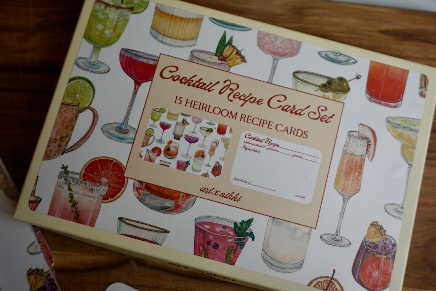 Cocktail Recipe Card Set