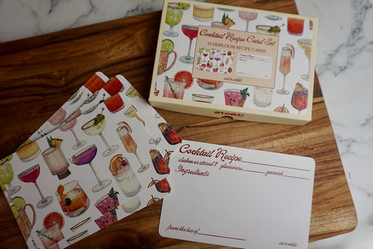 Cocktail Recipe Card Set