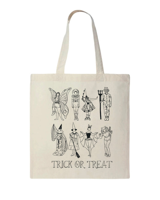 Trick or Treat Vintage Costumes Canvas Tote Bag