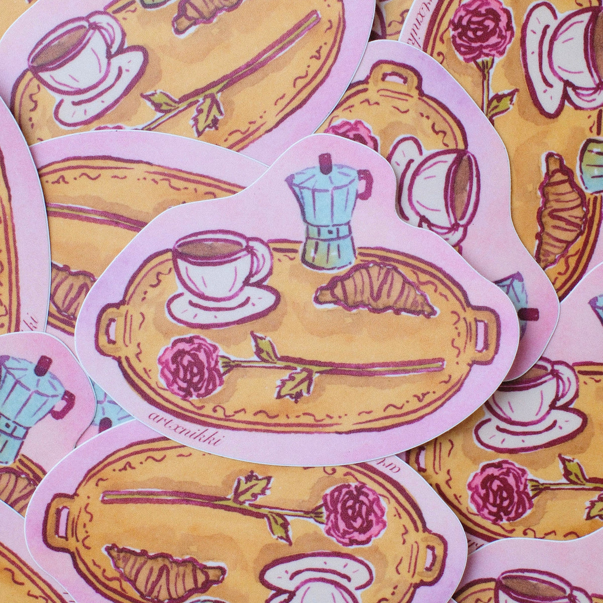 Coffee and Croissant Sticker