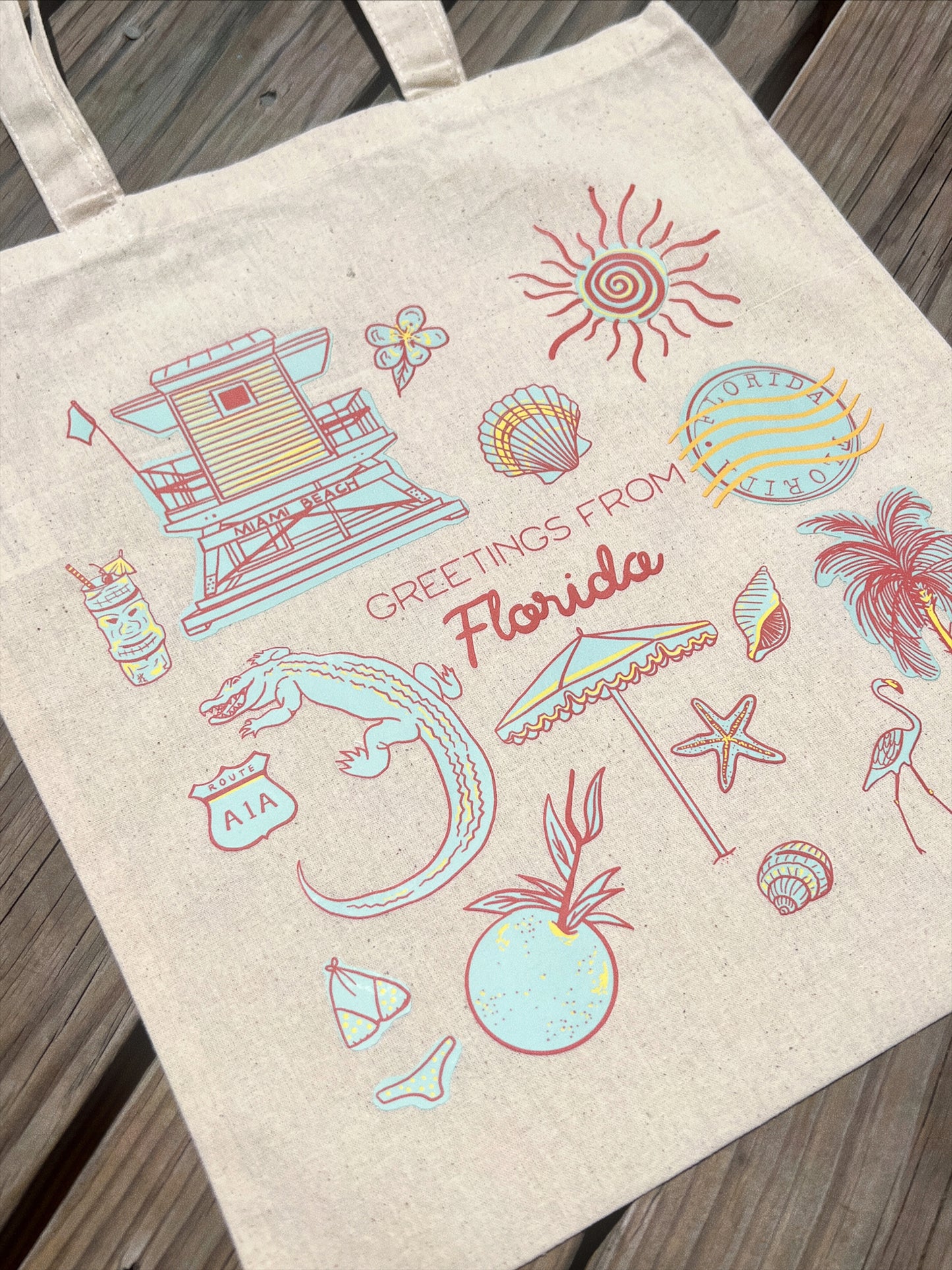 Greetings from Florida Canvas Tote Bag