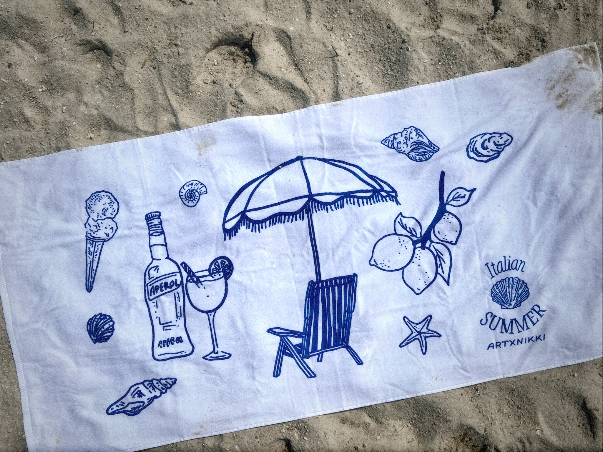 Italian beach shop towels