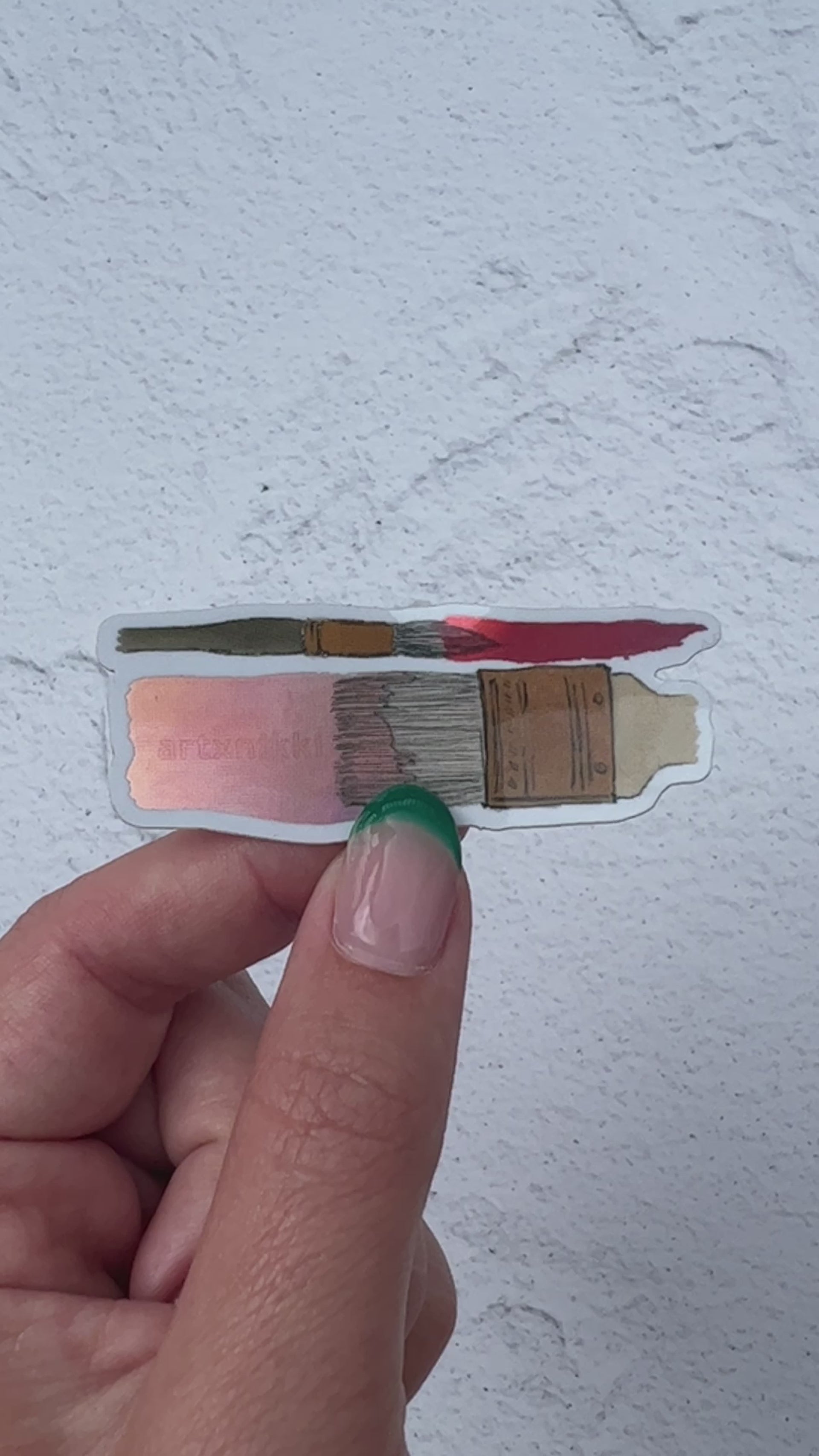 Holographic Paint Brush Sticker – artxnikki