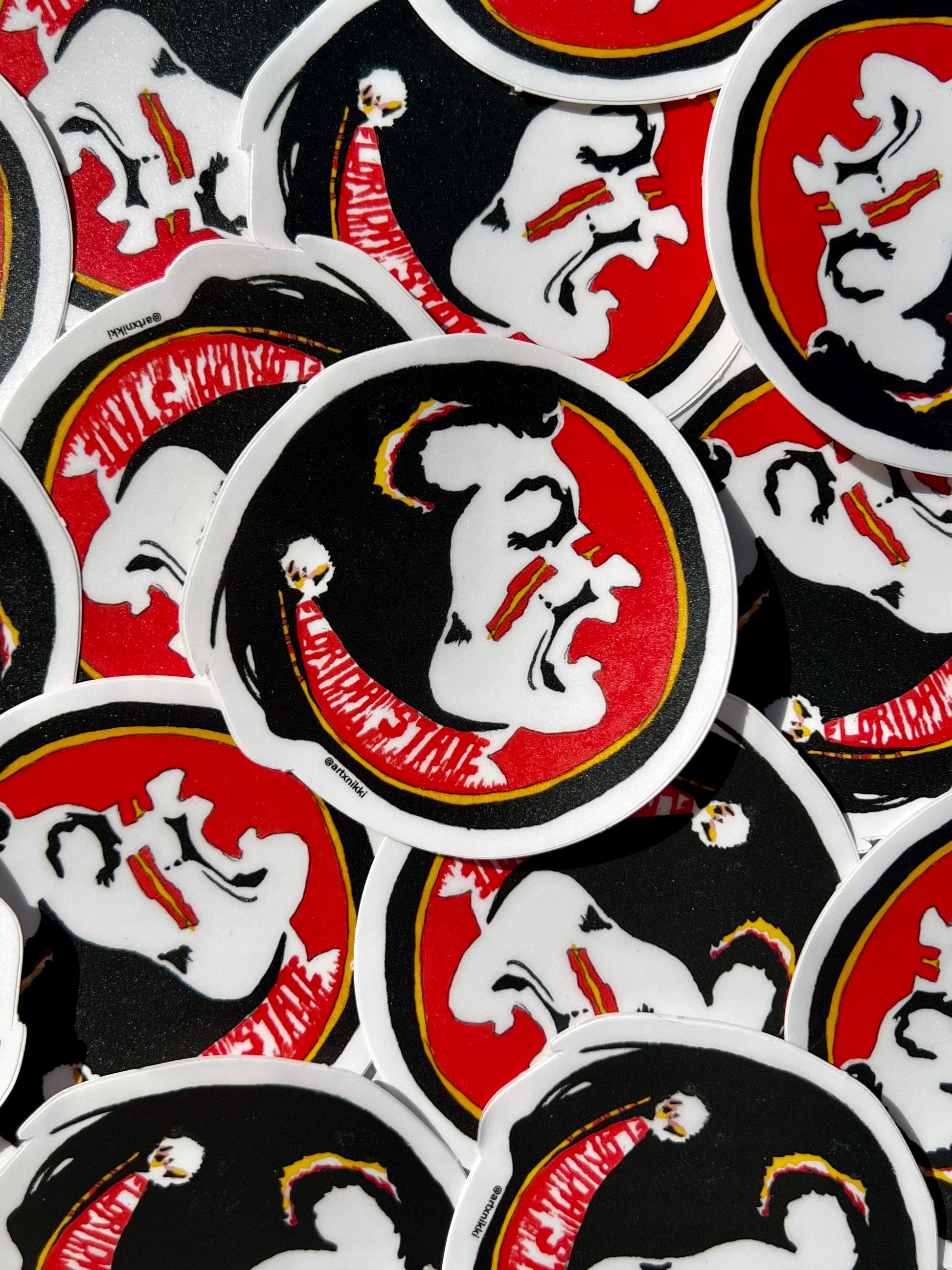 Fsu Ios Stickers FSU Vintage Seminole Logo Sticker – artxnikki