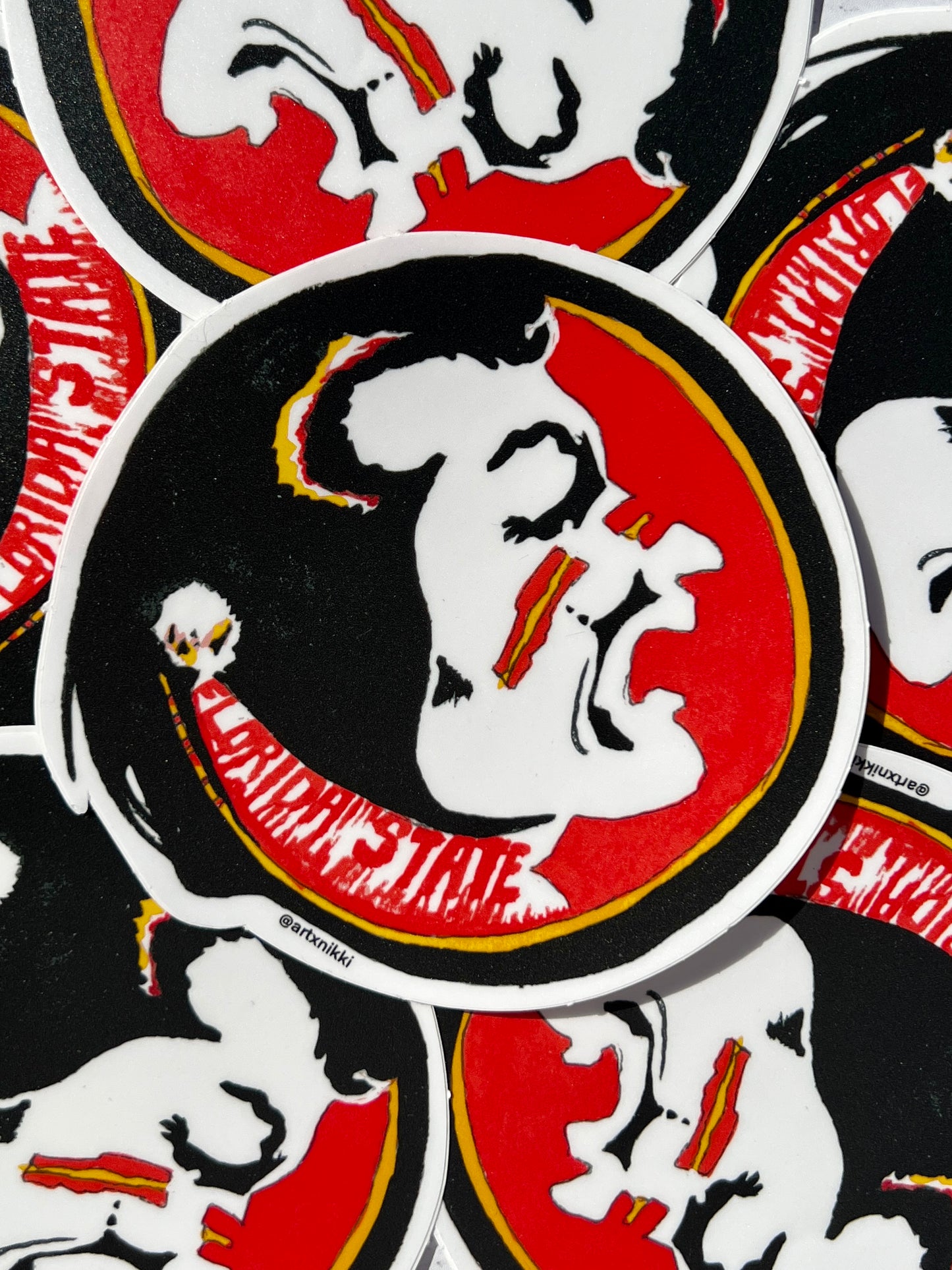 FSU Vintage Seminole Logo Car Decal (large sticker)