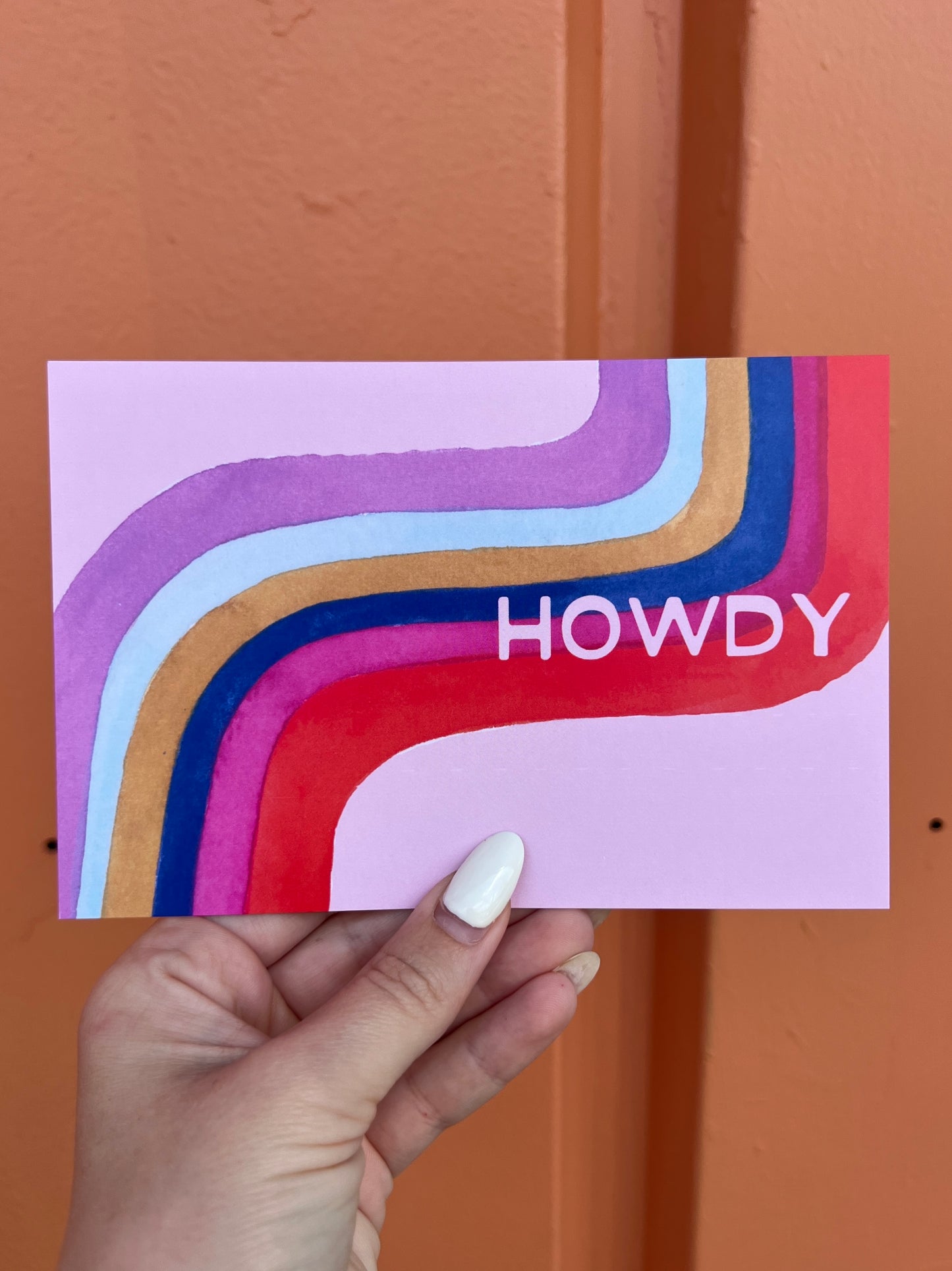 Howdy Abstract Postcard