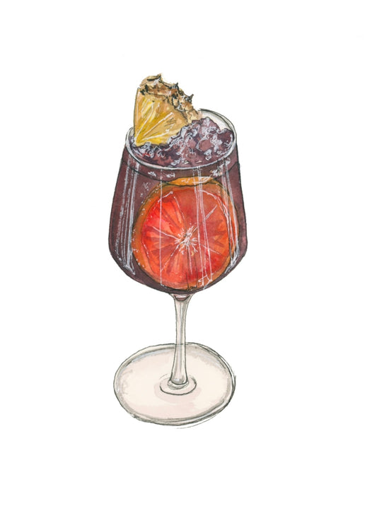 Tropical Purple Cocktail Art Print