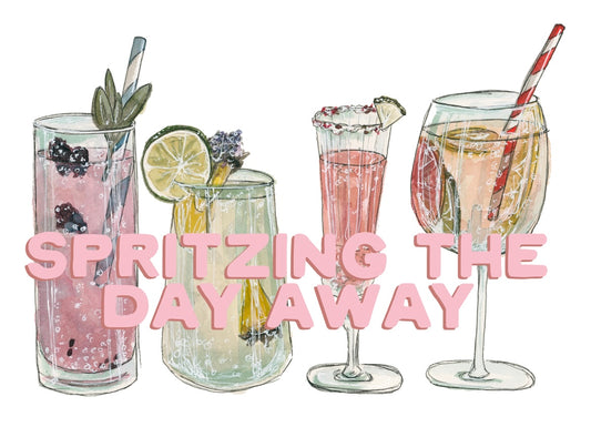 "spritzing the day away" Spritz Cocktails Art Print