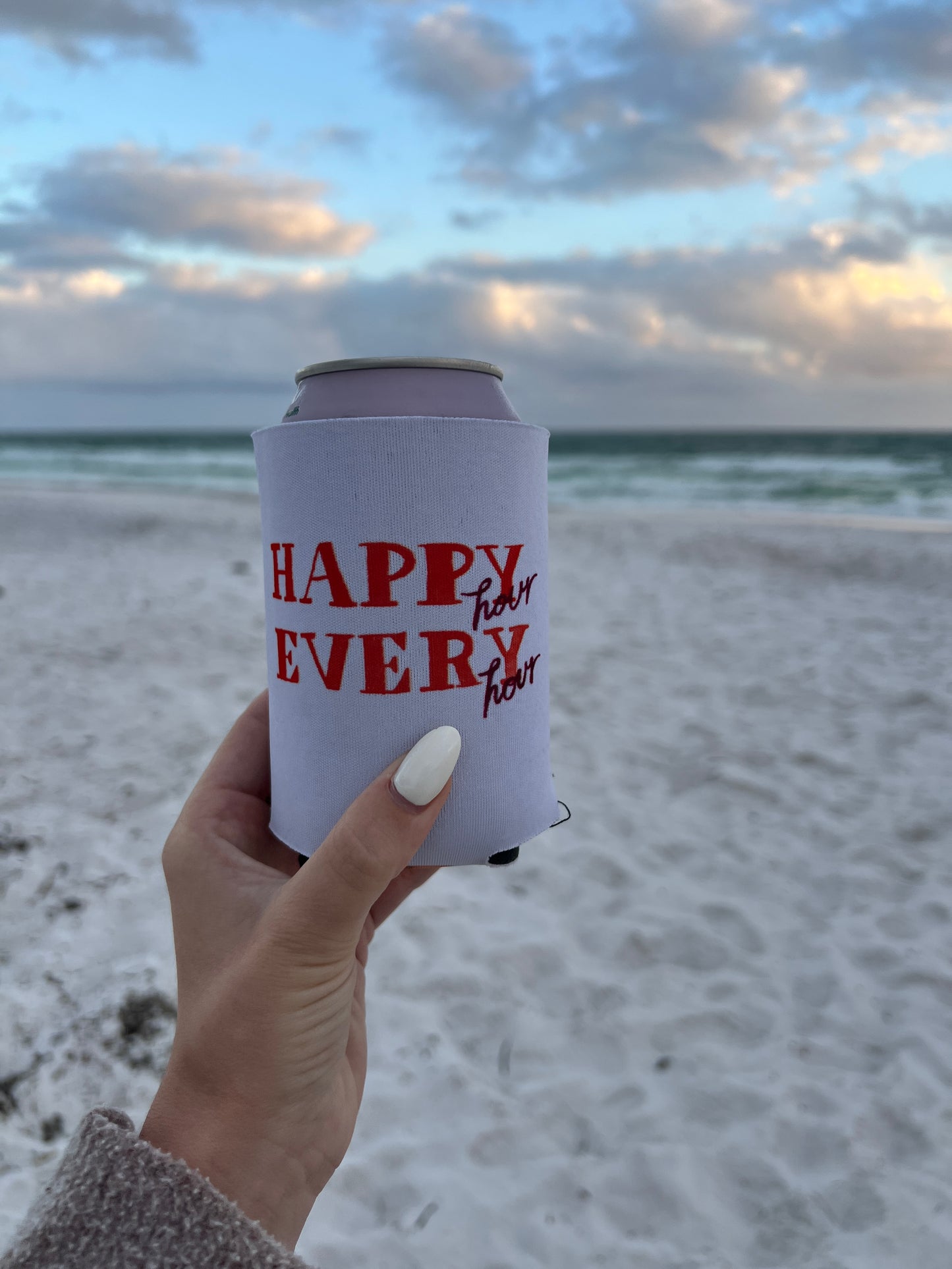 “happy hour every hour” can cooler