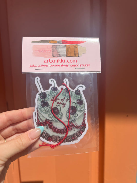 “life of the party” Vanilla Car Air Freshener