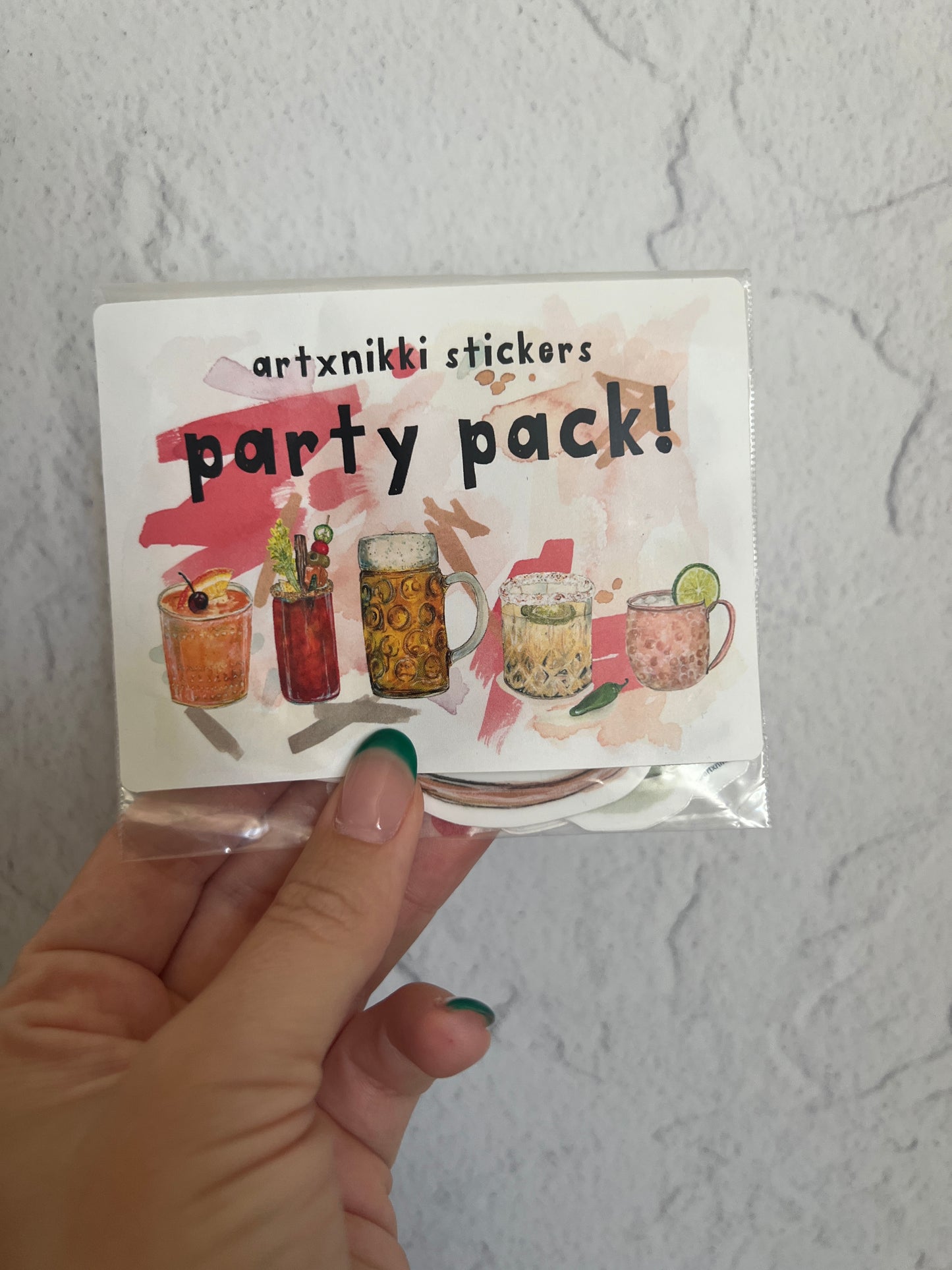 Party Pack! Classic Cocktails Sticker Pack of 5
