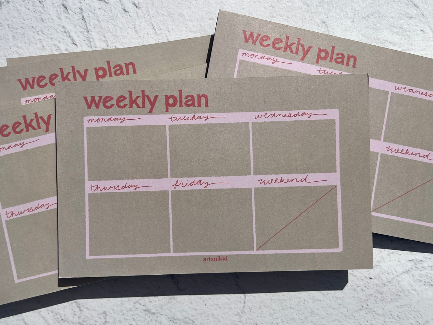 "weekly planner" notepad: 50 pages
