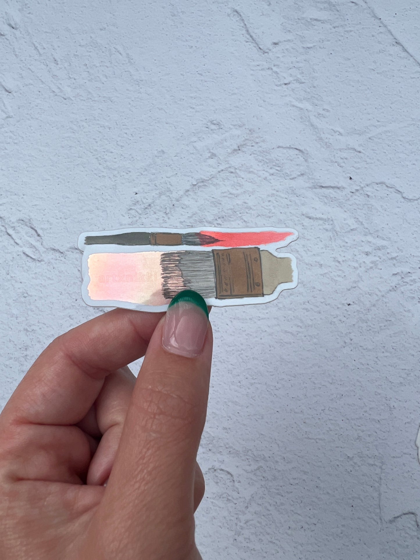 Holographic Paint Brush Sticker