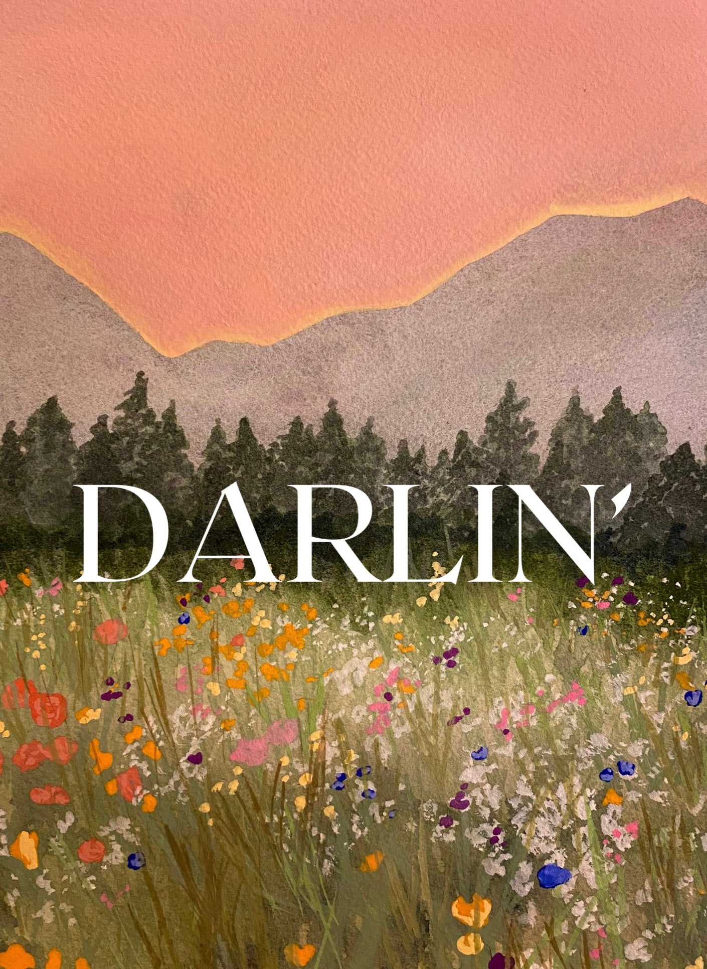 Darlin’ Flower Field Wildflower Art Print