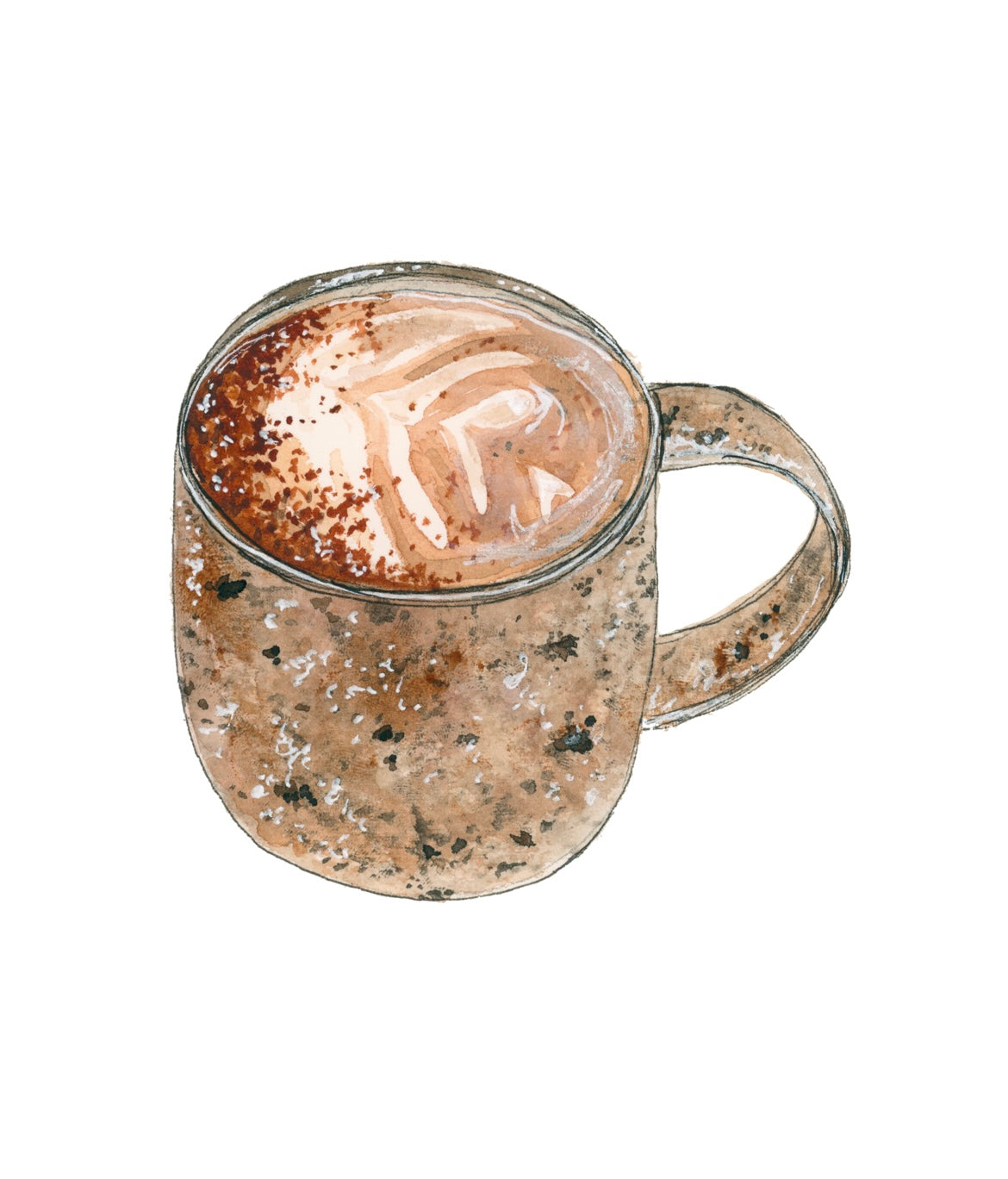Neutral Speckled Coffee Mug Art Print