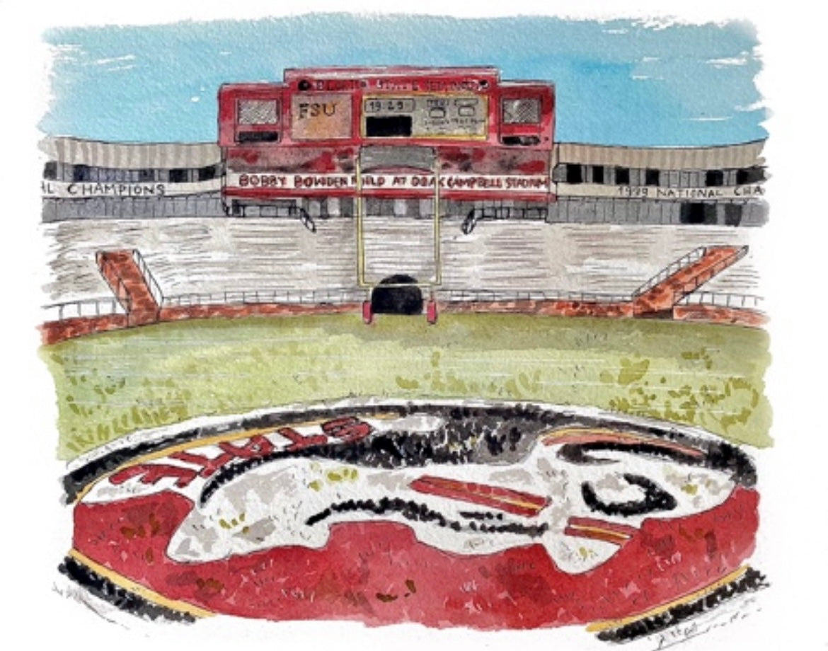 FSU Bobby Bowden Field Print – artxnikki