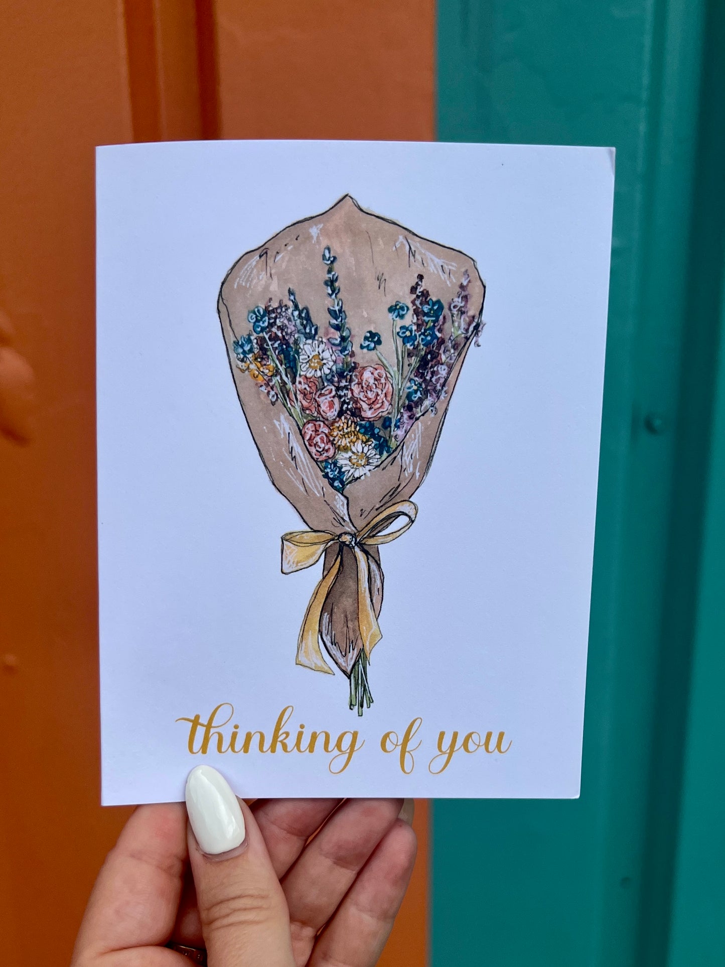 Sympathy Greeting Card “thinking of you” + Envelope