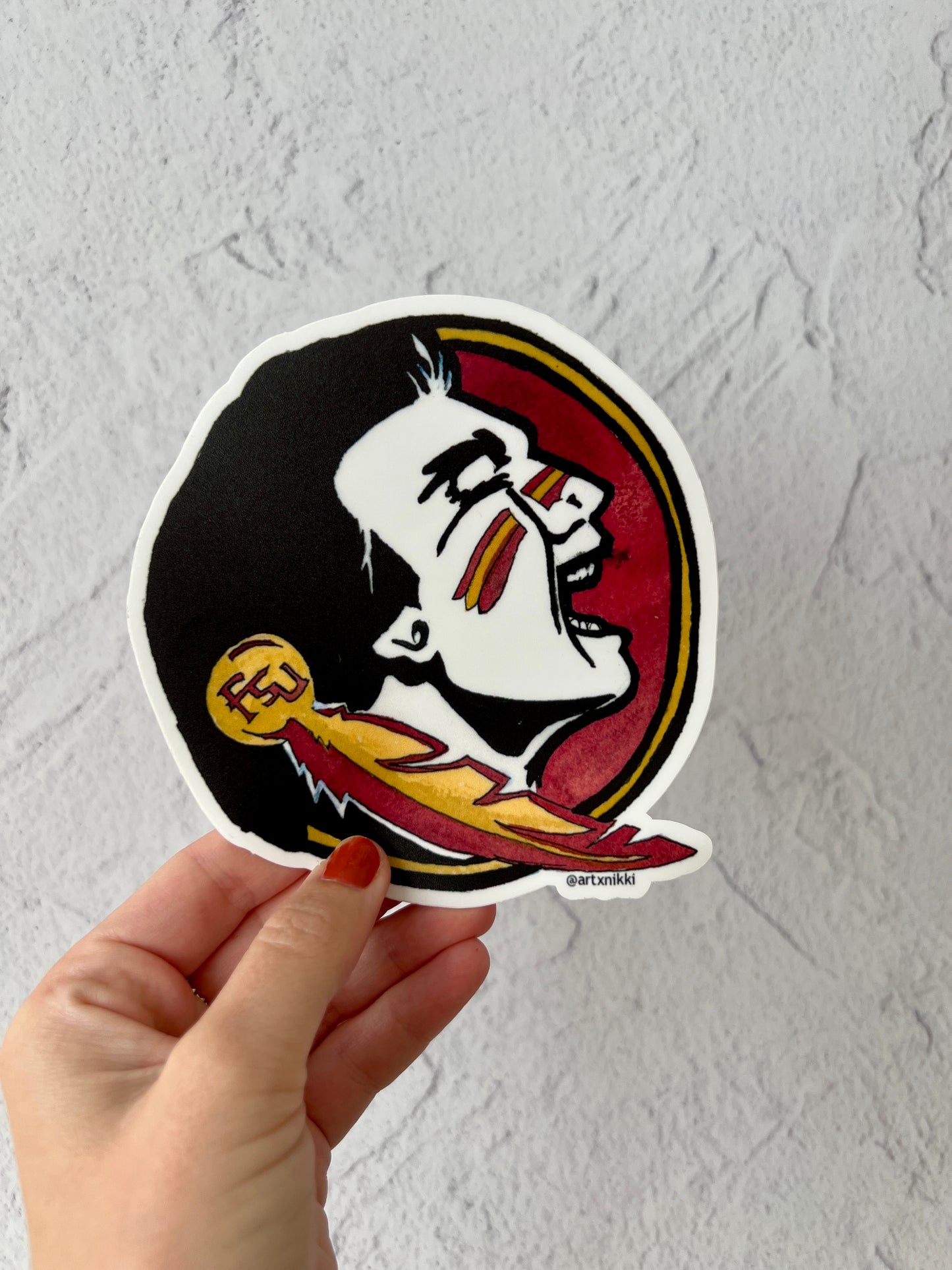 Florida State University Seminole Logo Car Decal (large sticker)