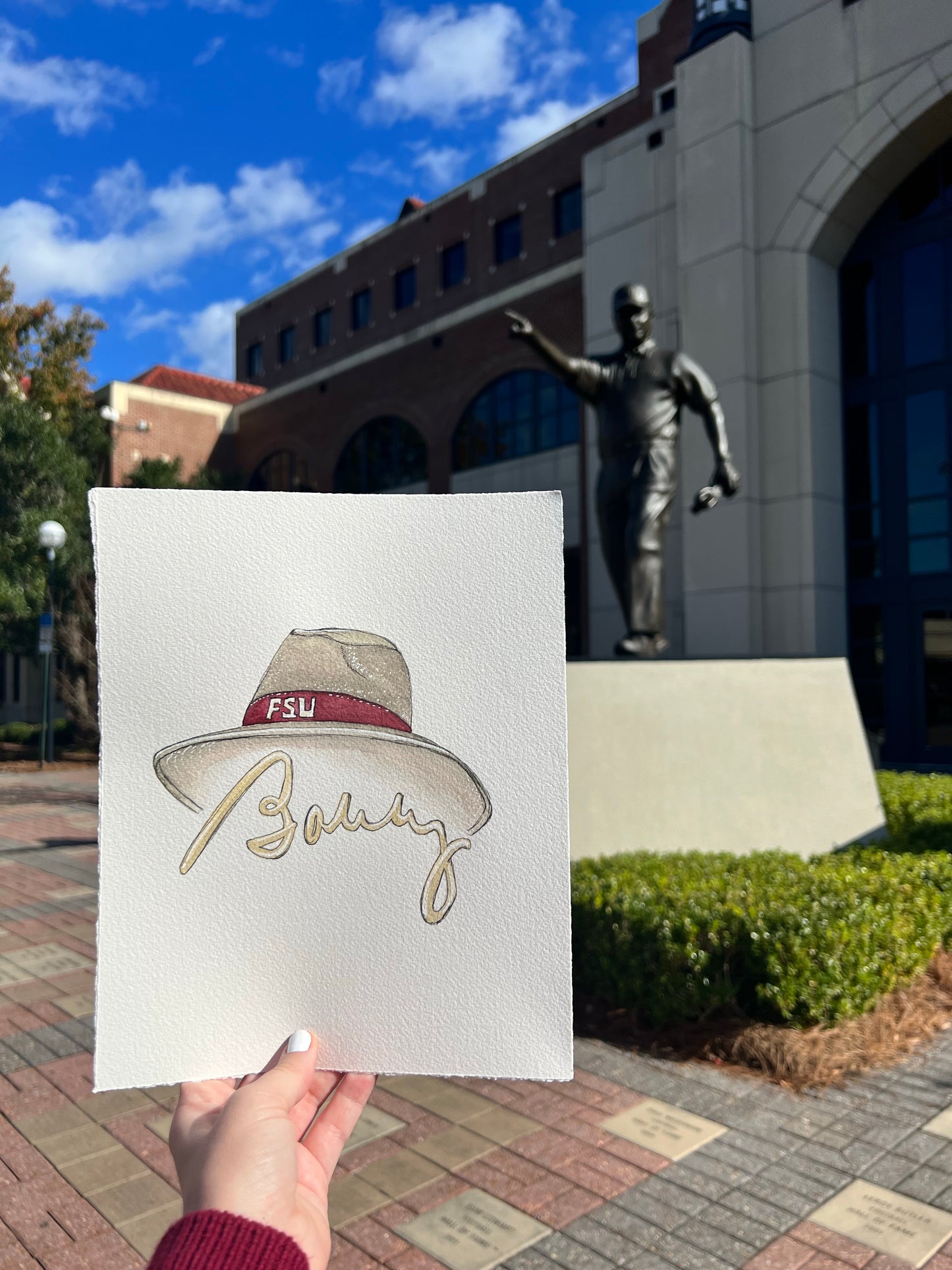 Florida State University Bobby Bowden Hat Print