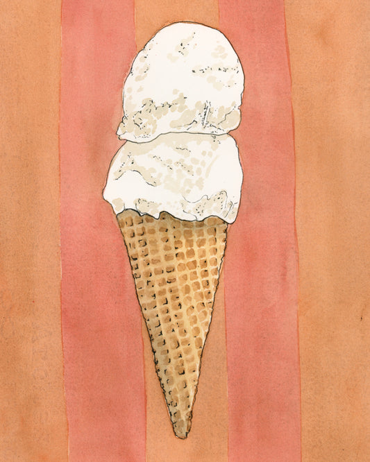 Sugar Cone Ice Cream Art Print