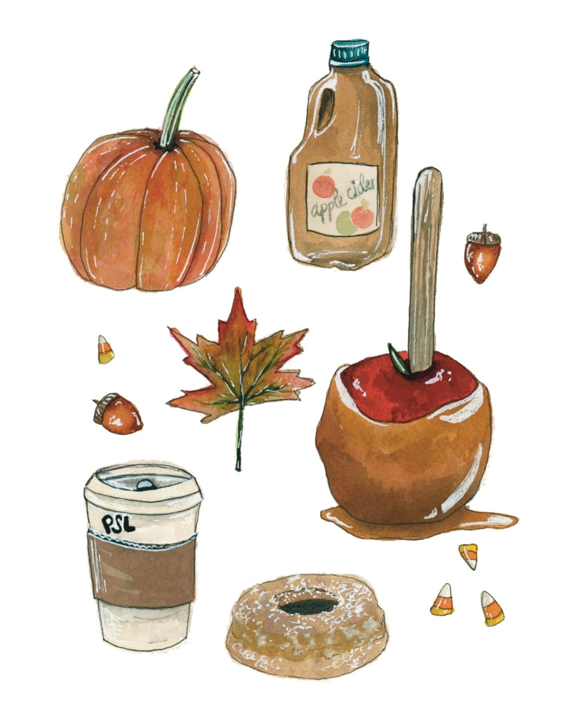 Fall Art Print- Pumpkin Spice and Autumn Sweets