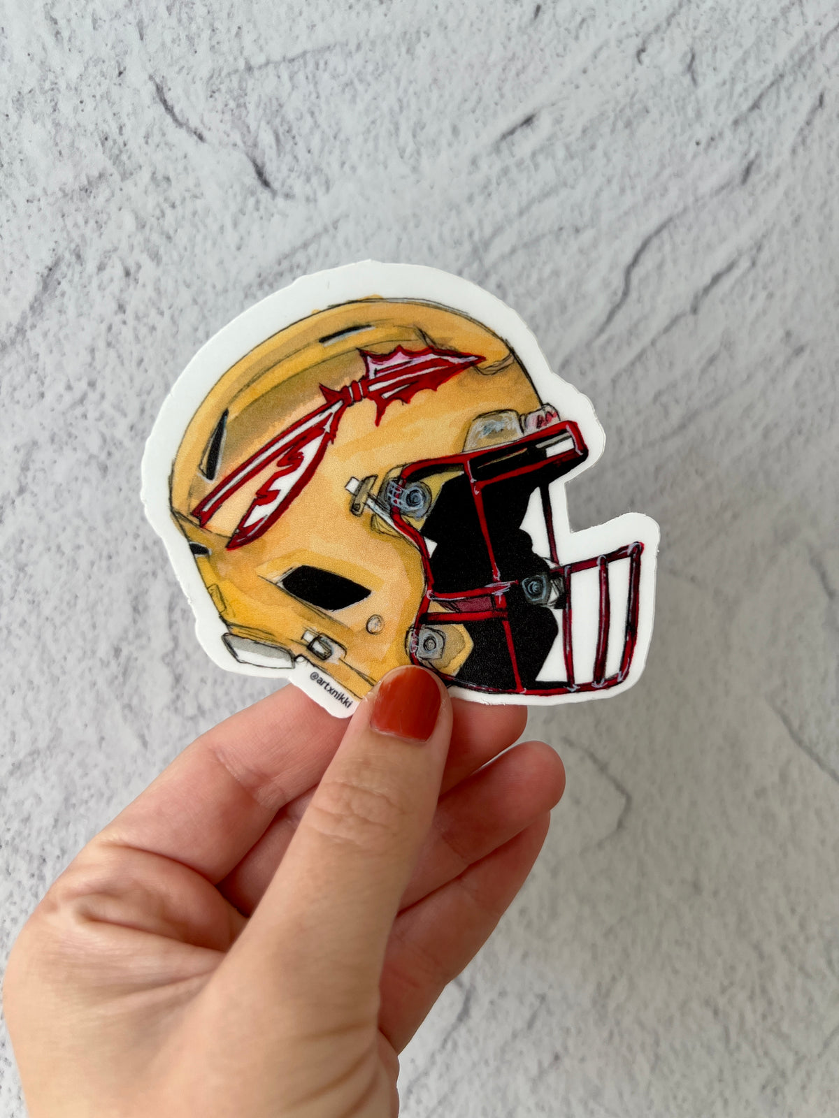 Fsu Hood Sticker FSU Football Helmet Sticker – artxnikki