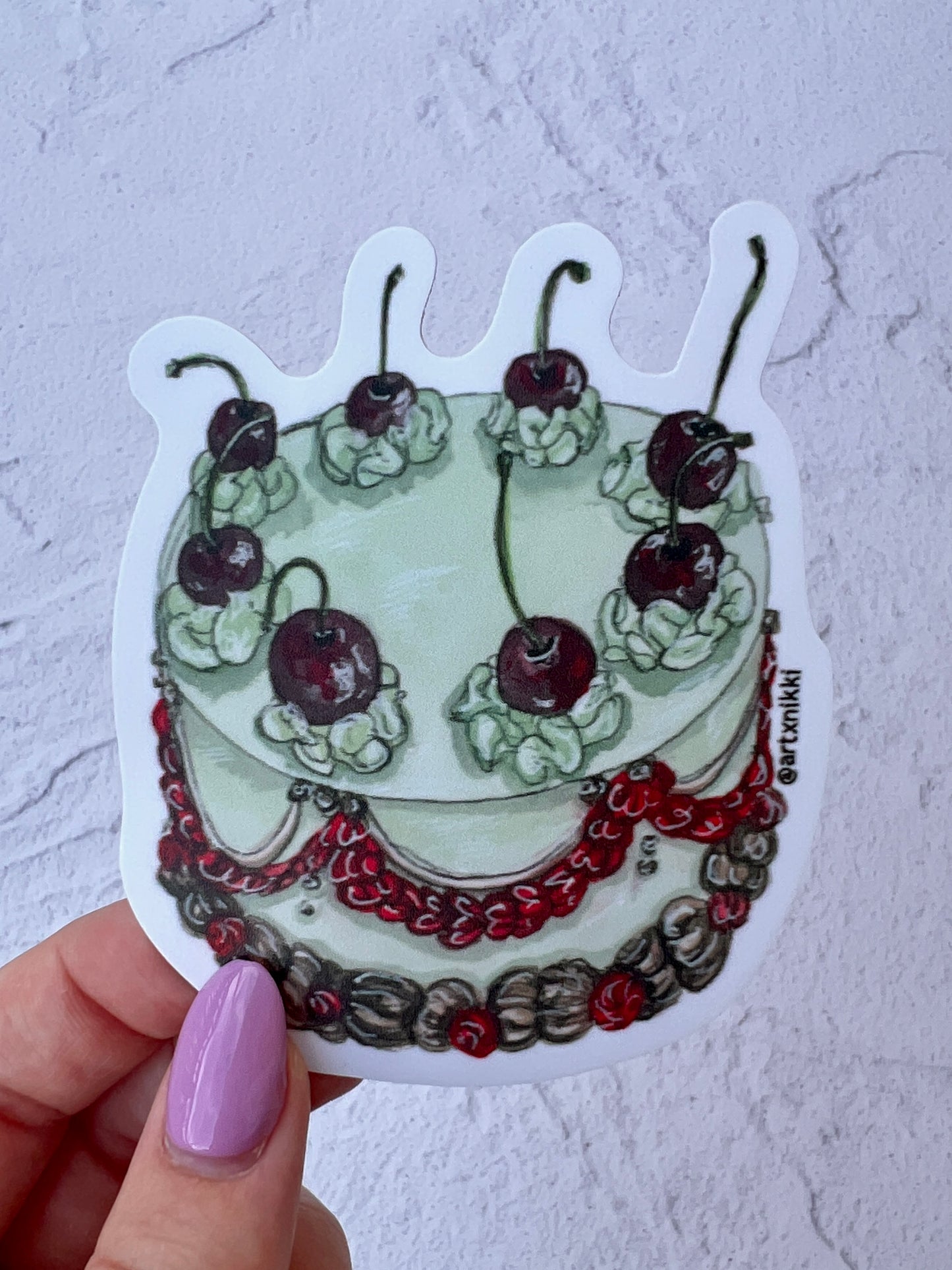 vintage cake sticker