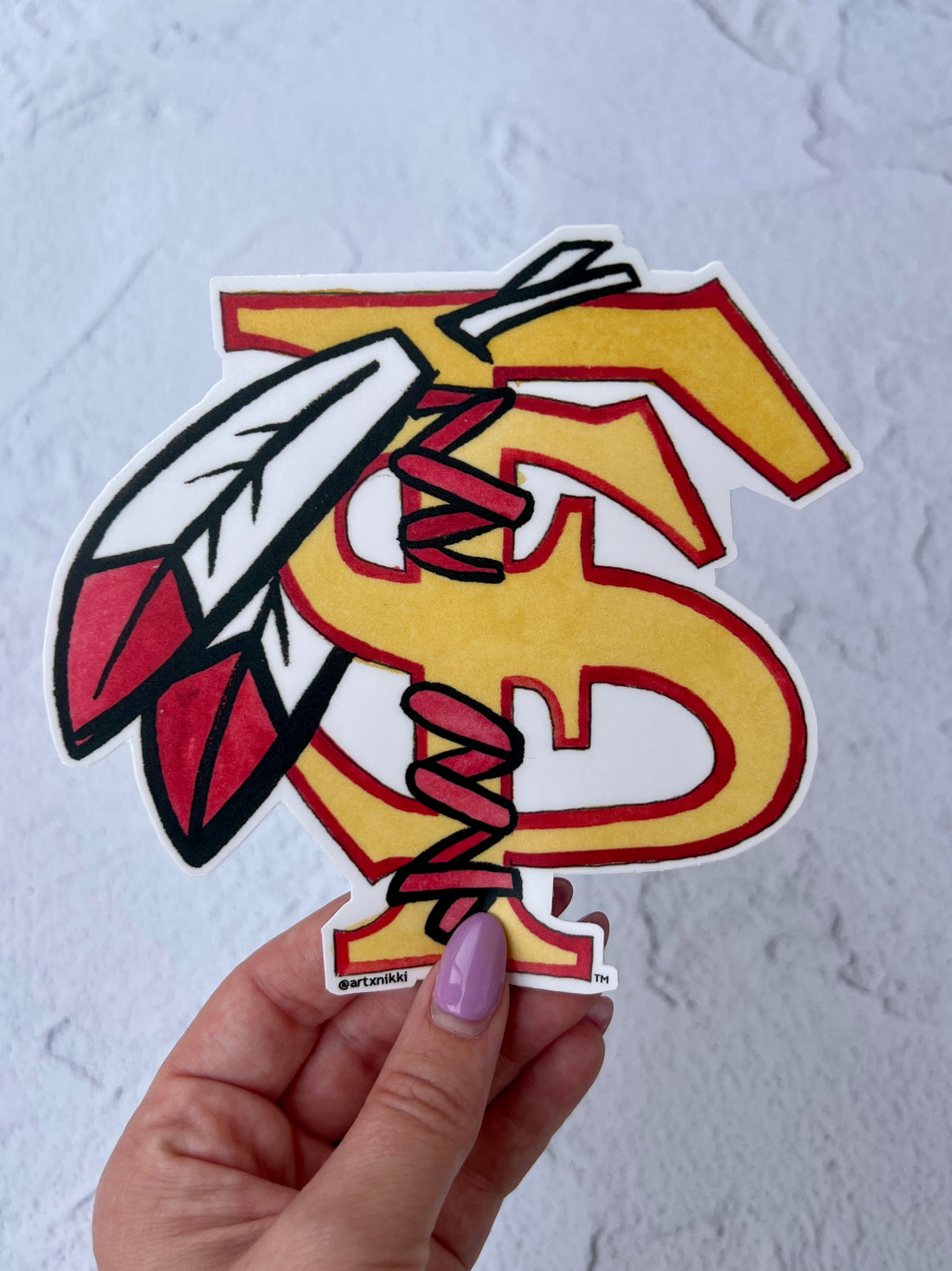 Fsu Sticker Designs FSU Vintage FS Logo Car Decal (large sticker) – artxnikki