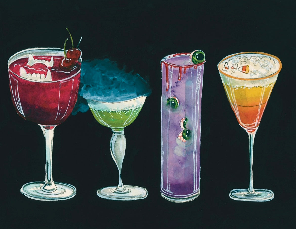 Halloween Art Print- Spooky Cocktails