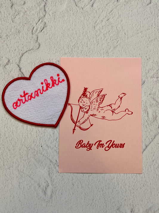 Pink Cupid Art Print- Baby I’m Yours