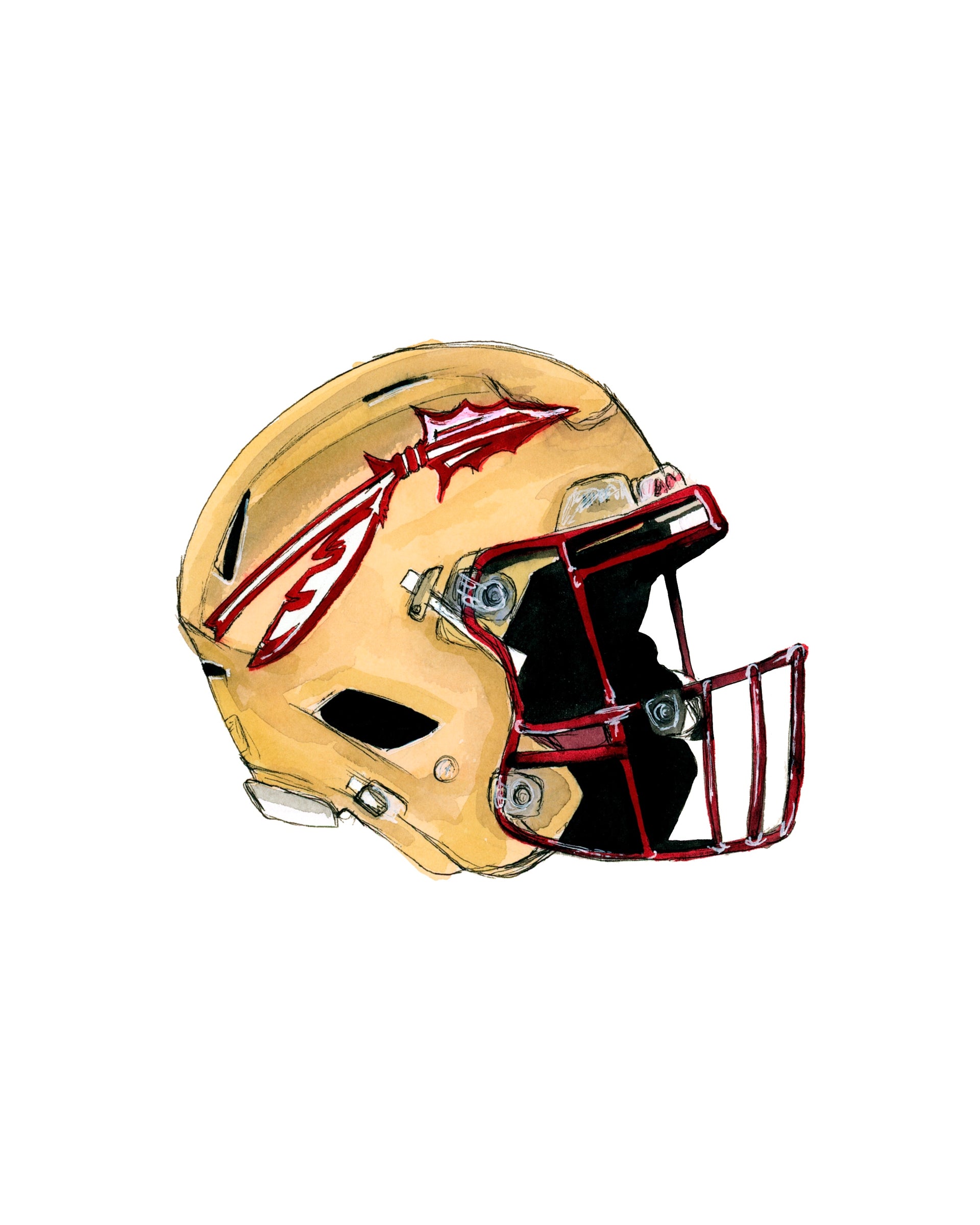 1960's fsu football helmet FSU Football Helmet Print