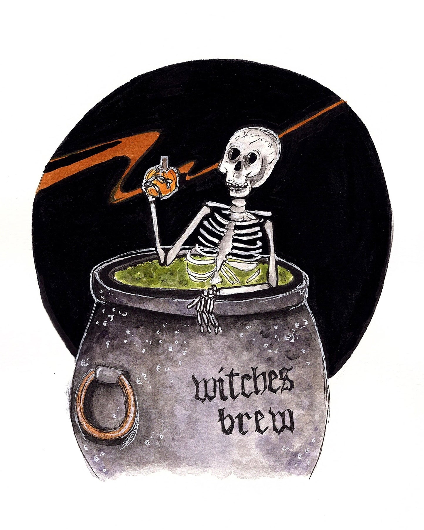 Halloween Art Print- Witches Brew